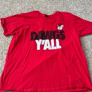 Red Georgia Bulldogs Graphic T-Shirt